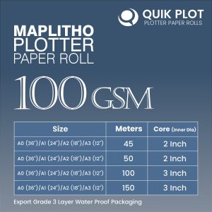Maplitho Plotter Paper Rolls 100 GSM