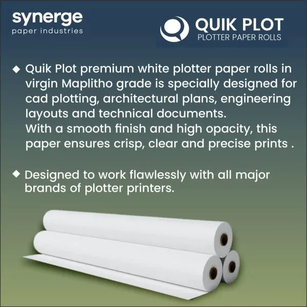 Maplitho Plotter Paper Rolls 90 GSM — view 3