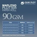 Maplitho Plotter Paper Rolls 90 GSM